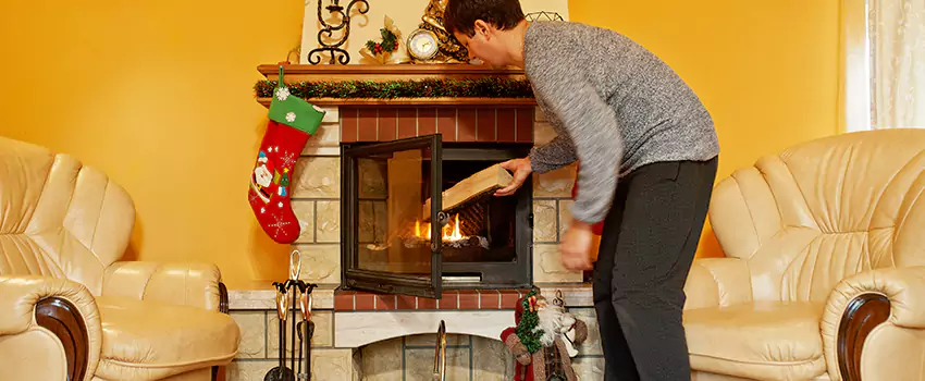 Rusted Metal Fireplace Restoration in Central, Louisiana